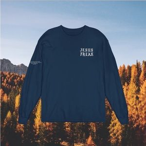 JESUS FREAK x LONG SLEEVE T-SHIRT 'NAVY ICE'